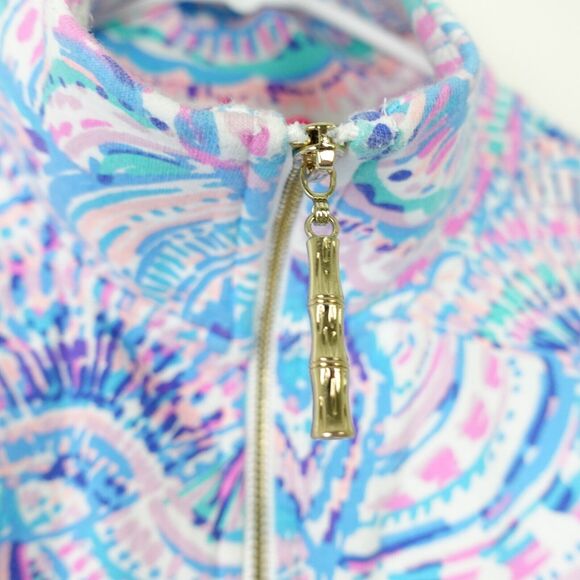 Lilly Pulitzer Leona Full Zip Womens Activewear Jacket SZ XS Sea Shell Tropical - Picture 7 of 15